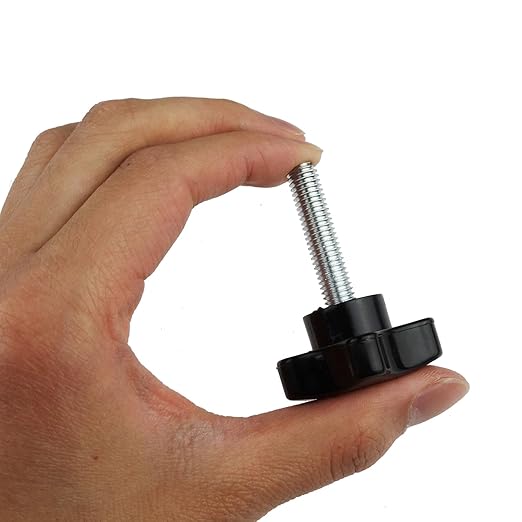 2 Pack Black 8mm(M8) Thread Replacement Star Hand Knob Tightening Screw (M8 x 35mm)