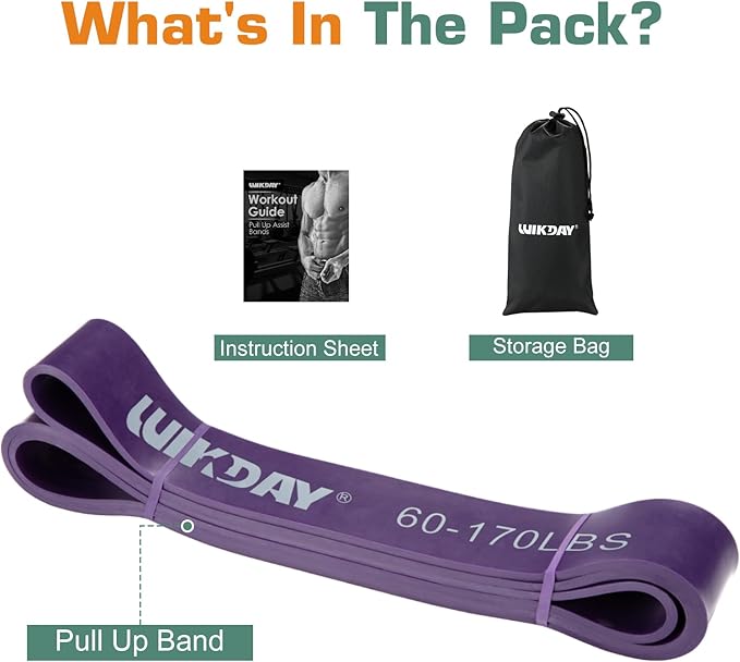 Resistance Bands for Working Out, Exercise Bands, Workout Bands, Pull Up Assistance Bands for Body Stretching Training Physical Therapy Muscle Training for Men & Women