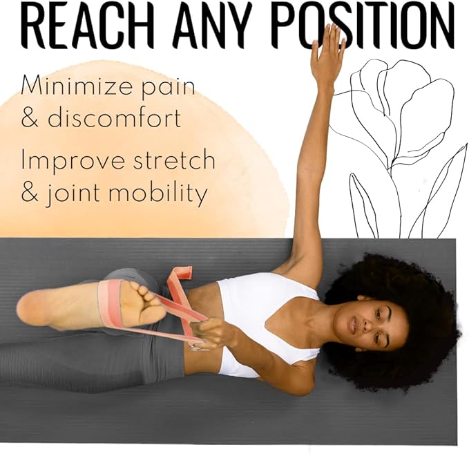 TECEUM Yoga Strap & Mat Strap – 2 IN 1 – Cotton – 6 ft 8 ft 10 ft (30+ colors) – Adjustable Non-Slip Belt for Yoga, Pilates, Stretching, Physical Therapy, Fitness & Home Workout – For Carrying Mats