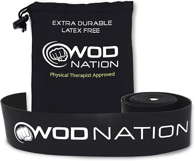 WOD Nation Muscle Floss Bands Recovery Band for Tack and Flossing Sore Muscles and Increasing Mobility : Stretch Band Includes Carrying Case