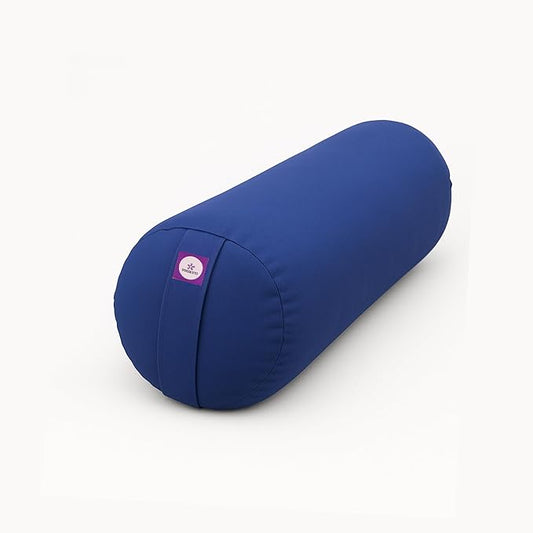 Yogikuti Iyengar Yoga Bolster for Restorative Yoga and Meditation – Lightweight Cotton Support Pillow with Handle for Easy Carry, Versatile for Pose Modification, Balance, Back Relief, and Relaxation
