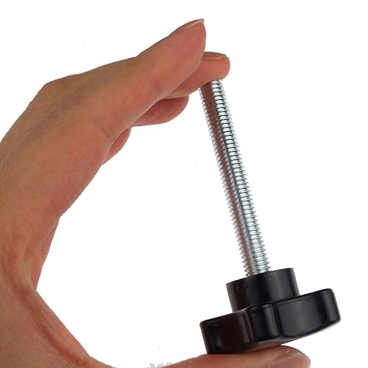 2 Pack Black 8mm(M8) Thread Replacement Star Hand Knob Tightening Screw (M8 x 60mm)