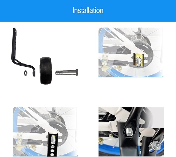 1 Pair Bike Training Wheels Mute Flash Wheels,Children Bicycle Wheels Flash Mute Wheel Compatible for 12 14 16 18 20 inch Single Speed Bike