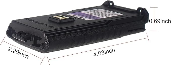 2 Pack BAOFENG UV-5RM Battery 2500mAh Enlarge Capacity UV-5RH Two 7.4V BL-5RH BL-5RH Li-ion GM-5RH Walkie