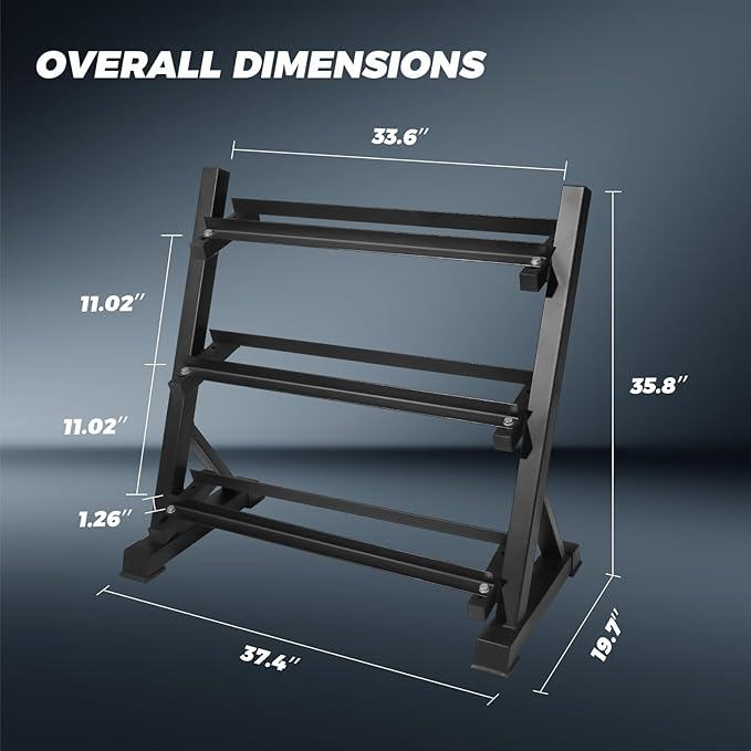 RITFIT 300/350/450/650/180/200/210 LB Rubber Hex Dumbbells Set with Optional Dumbbell Rack, Multi Weight Set to Choose, Ideal for Home Gym and Fitness