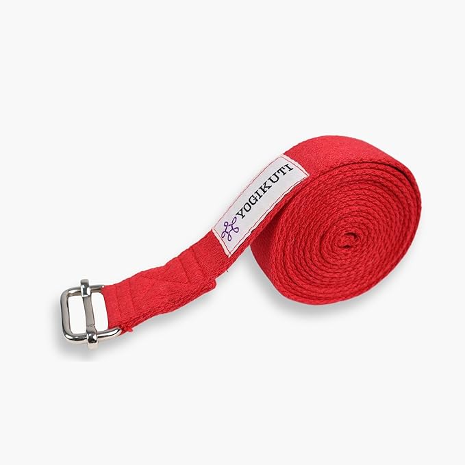 Yoga Strap - Adjustable D-Ring Buckle Yoga Belt for Pilates, Gym Workouts, and Physical Therapy | Improves Sitting Posture for Women & Men