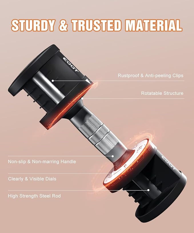 Adjustable Dumbbells Set/Single, 12.5LB/22.5LB/55LB 5 in 1 Free Adjustable Dumbbell Set with Anti-Slip Handle & Rainbow-colored Weight Plates for Home Gym, Weight Set for Women Men