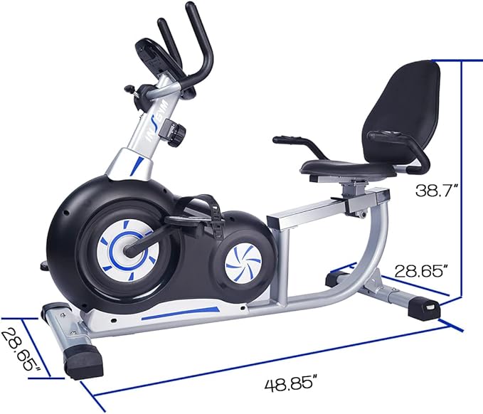 Adjustable Magnetic Indoor Cycling Bike with Tablet Mount & Comfortable Seat - 8-Level Resistance for Home Workouts