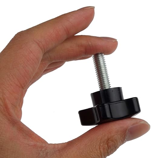 2 Pack Black 8mm(M8) Thread Replacement Star Hand Knob Tightening Screw (M8 x 25mm)