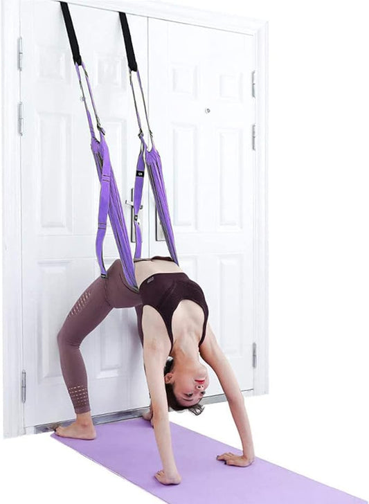 Yoga Fitness Stretching Strap, Adjustable Leg Stretcher Back Bend Assist Trainer, Improve Leg Waist Back Flexibility Home Gym Equipment for Rehab Pilates Ballet Cheerleading Splits Gymnastics