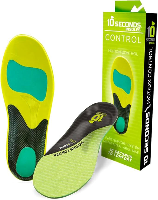 10 Seconds 3210 Motion Control Insoles, M 11, W 13