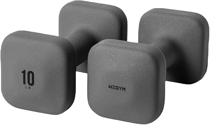 SafeGrip Dumbbells, Anti-Slip, Anti-Roll, Thick Handles, Free Weights, Square Dumbbells for Secure Workouts at Home, Weightlifting, and Personal Training