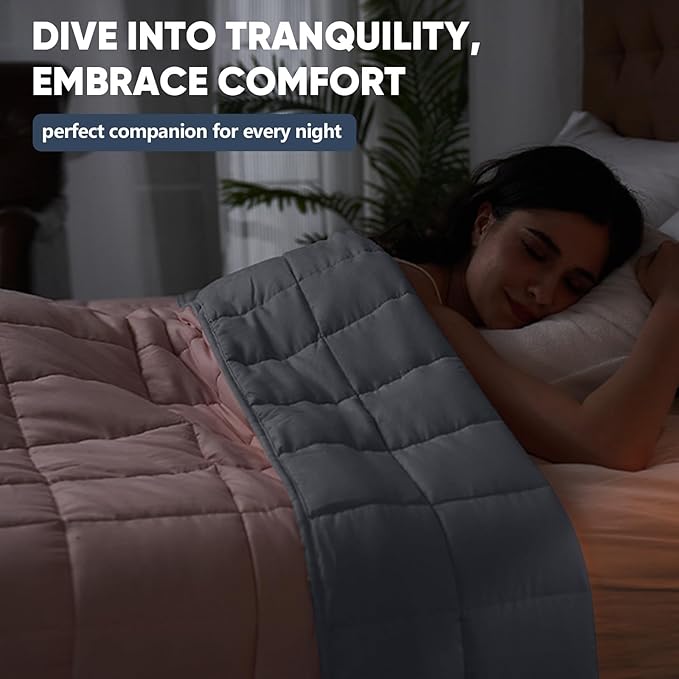 King Size Weighted Blanket for Adults (30 lbs, 80” x 87”, Pink Grey) Cooling Heavy Blanket for Sleeping Perfect for 290-310 lbs, Breathable Blanket for Adults & Couple All Season, Machine Washable