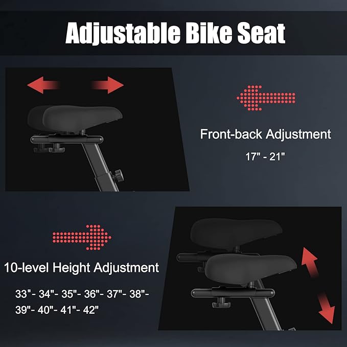 Goplus Air Bike, Fan Exercise Bike with Unlimited Resistance, Clear LCD Display, Tablet Holder, Adjustable Seat and Built-in Wheels, Fan Cycling Bike for Home Cardio Training