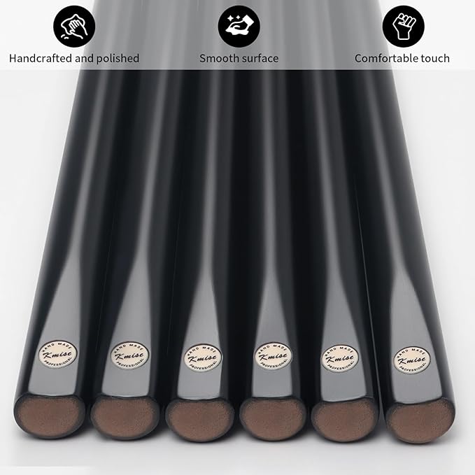 Kmise Pool Cue Sticks, 41"/57??58" Hardwood Pool Cue Set of 4/6/8, 13OZ/20OZ with 13/10 MM Brass Tips, Table Billiard Cue Stick for Bar, Home, Billiard Room
