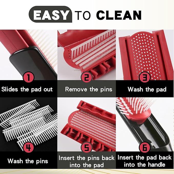 2 Packs Curly Hair Brush Set 9 Row and 5 Row for Women Men Smoothing Unbrush Detangling Curl Defining Hairbrush Un Small Mini Shower Paddle Picks Hard Bristle Detangler Wave Travel Combs Styling Tools