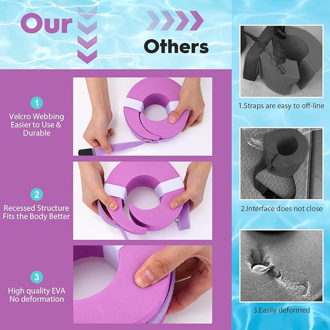 2 Pcs Foam Swim Aquatic Cuffs Equipment Water