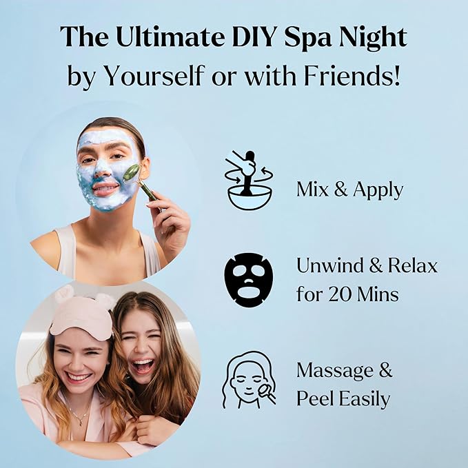 Jelly Face Mask for Facials - Hyaluronic Acid Hydrating, Brightening & Nourishing Jelly Mask with Free Jade Roller & Spatula | Professional Hydrojelly Masks | Vajacial Jelly Mask Powder | 23 Oz Jar