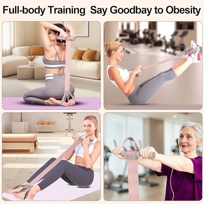 120LB Fabric Resistance Band with Handles,Non-Slip Pedal Puller Resistance Band for Strength Muscle Training-Thicken Fabric Fitness Resistance Bands for Full Body Toning,Physical Therapy