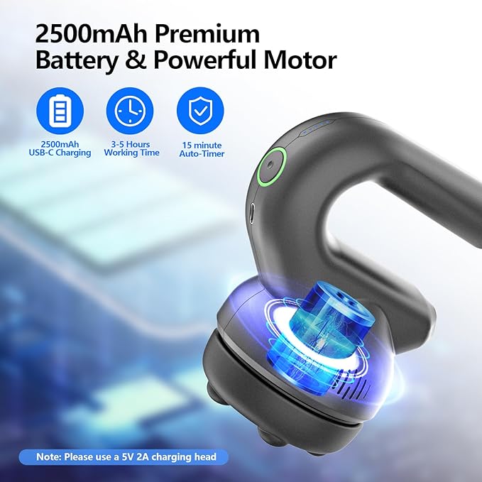 HYAKO Handheld Professional Mini Orbital Buffer Relief Massager, Adjustable Multi-Speed Vibration Deep Tissue Body Chiropractic Massager for Neck, Shoulder, Leg,Back muscle pain relief massage therapy