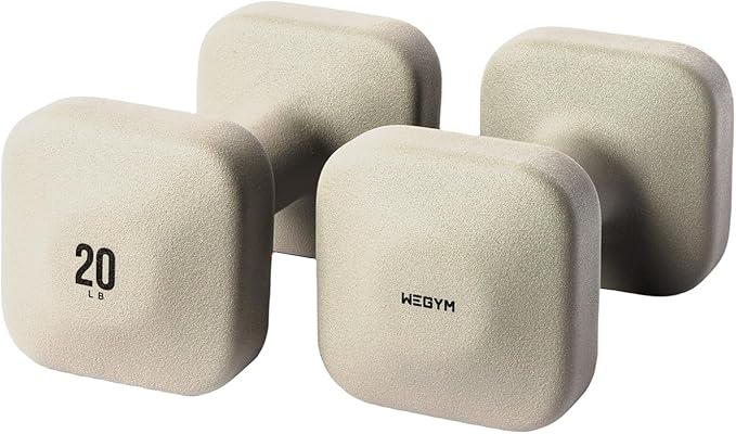 SafeGrip Dumbbells, Anti-Slip, Anti-Roll, Thick Handles, Free Weights, Square Dumbbells for Secure Workouts at Home, Weightlifting, and Personal Training