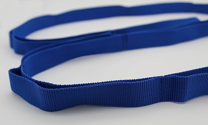 RangeMaster FlexAbility Static Stretch Strap | | Perfect for Yoga, Pilates, and Physical Therapy | Flexibility and Range of Motion Tool | Blue