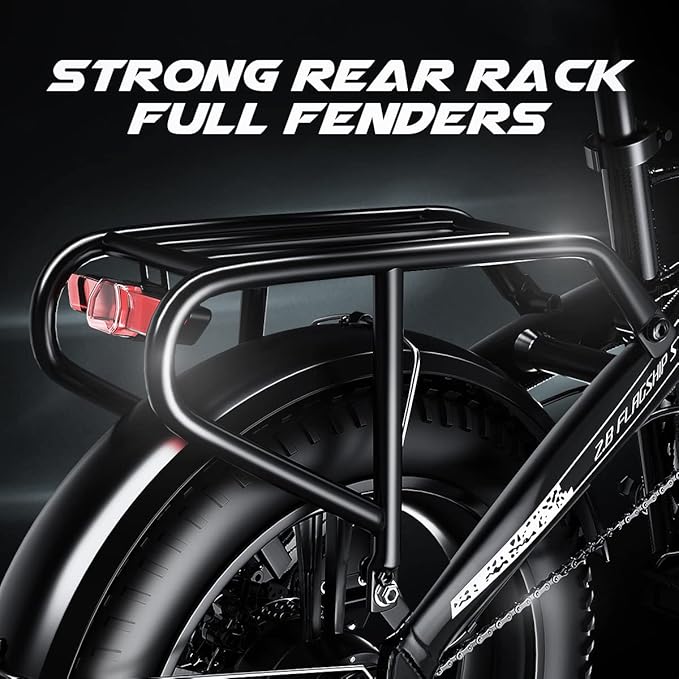 1000W Folding Electric Bike, 48V 20AH Large Removable Battery E Bike,30+MPH, 80 Miles Max Range, 20" Fat TireElectric Bike for Adults, Adult Electric Bicycles for CommuteBeach Snow