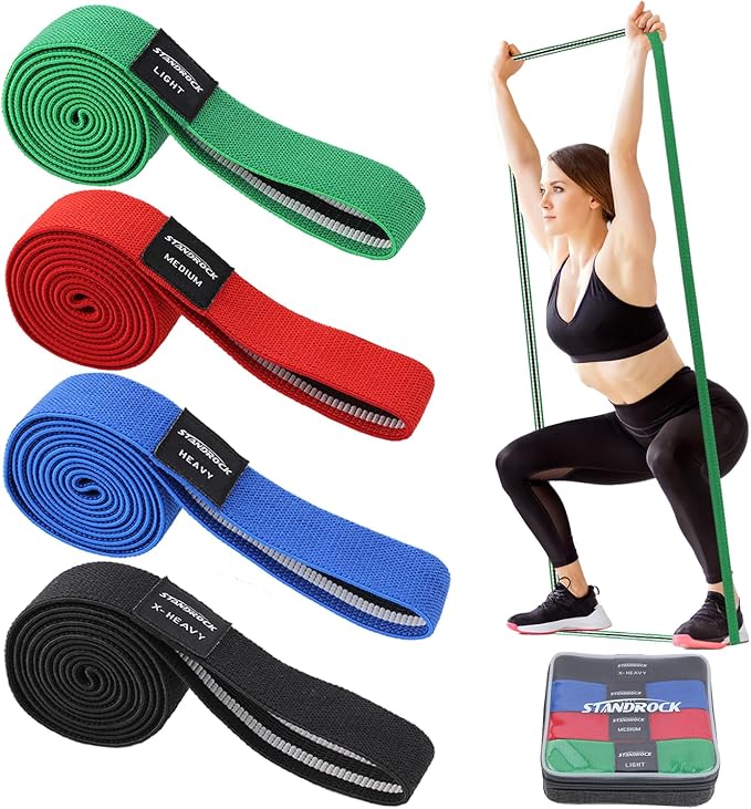 Fabric Resistance Bands for Working Out, 3 and 4 Levels Booty Bands Long Resistance Bands for Women and Men | Elastic Bands for Exercise Bands Resistance Workout Bands Resistance