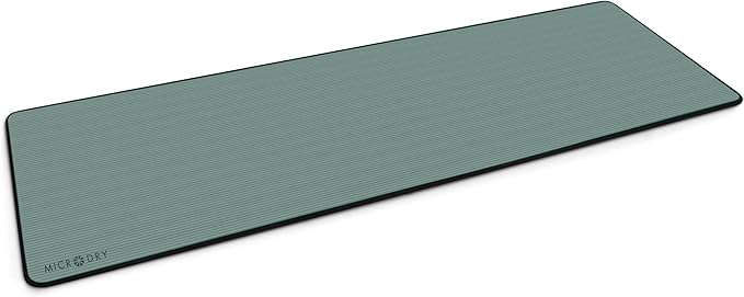 MICRODRY Deluxe Fitness Exercise Yoga Mat for Home & Gym, Extra Thick for High Impact Training, Multi Layered Skid Resistant Surface, Odor Neutralizing with Carrying Strap