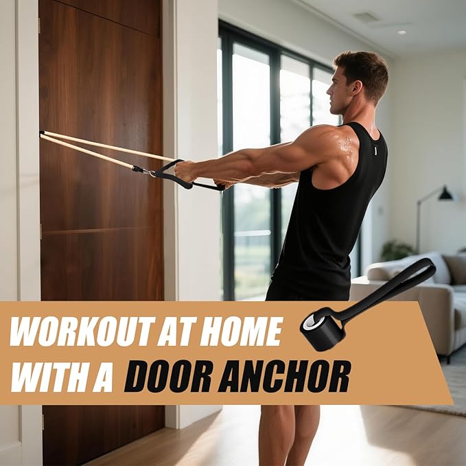 WHATAFIT Resistance Bands, Exercise Bands,Resistance Bands for Working Out, Work Out Bands with Handles for Men and Women Fitness, Strength Training Home Gym Equipment