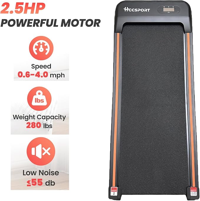 Foldable Treadmill with Incline Treadmill with Home Removable Desk Workstation 3.0 HP 3 in 1 Folding Small Compact Walking Treadmills 300 Lbs Capacity for Home Office