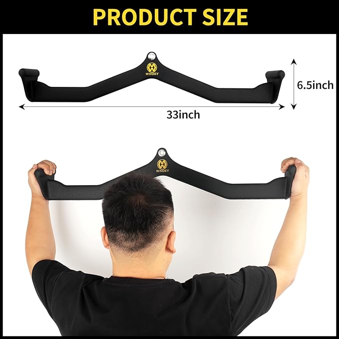 LAT Pulldown Attachment,Back Tricep Bar Strength Training,Handle Grips Lat Pull Down Bar Press Down Exercises,Cable Machine Accessories, Cable Back Attachments for Home Gym