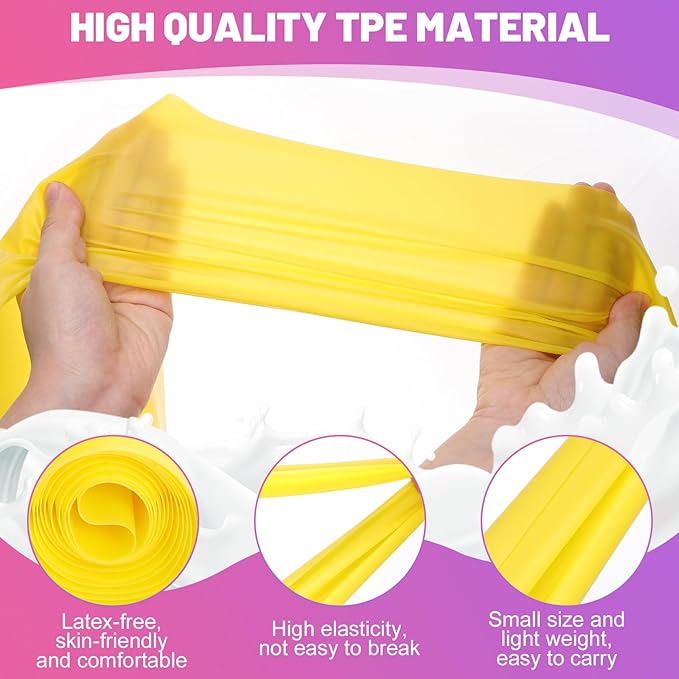 5 Pcs Resistance Bands, Professional Exercise Bands Elastic Stretch Bands for Fitness Yoga Pilates Stretching Strength Training, Workout Bands for Women and Men Home Gym