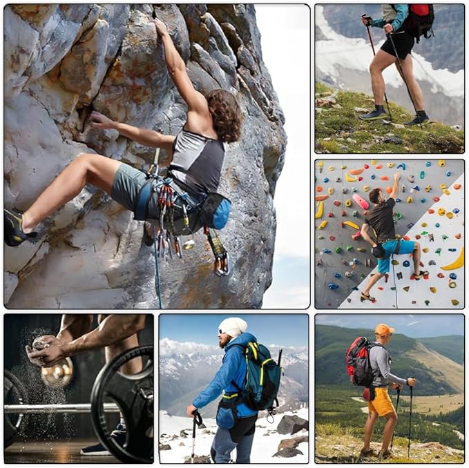 Climbing Chalk Bag - Adjustable Black Chalk Bag for Rock Climbing Equipment