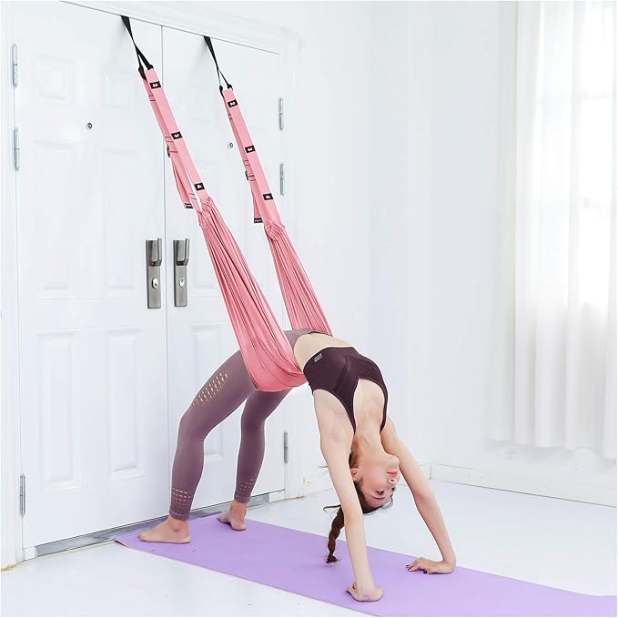Leg Stretcher Strap, Stretching Equipment with Door Anchor Flexibility Trainer Backbend Assist for Dance Aerial Yoga Ballet Leg Stretching Exercise