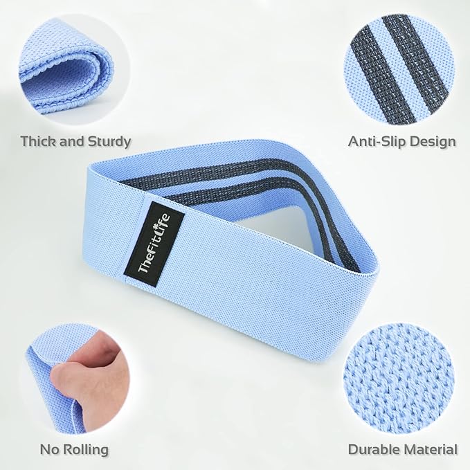 TheFitLife Resistance Exercise Bands for Women - Fabric Workout Bands for Booty, Hip, Glute, Leg, Thigh, Squat, Butt Lift Excersize and Fitness Loop Bands for Home Gym