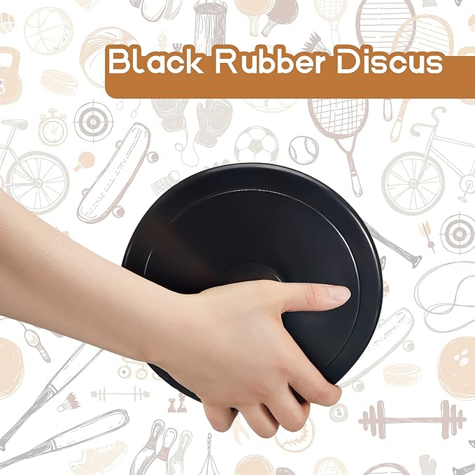 2 Pcs 1.5 kg Smooth Surface Black Rubber