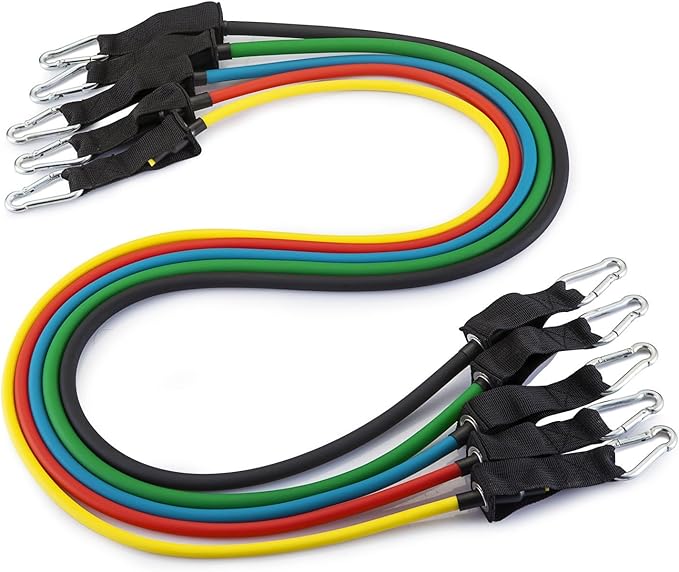 Fit Simplify Resistance Tube Bands 12 Piece Set with Instruction Booklet