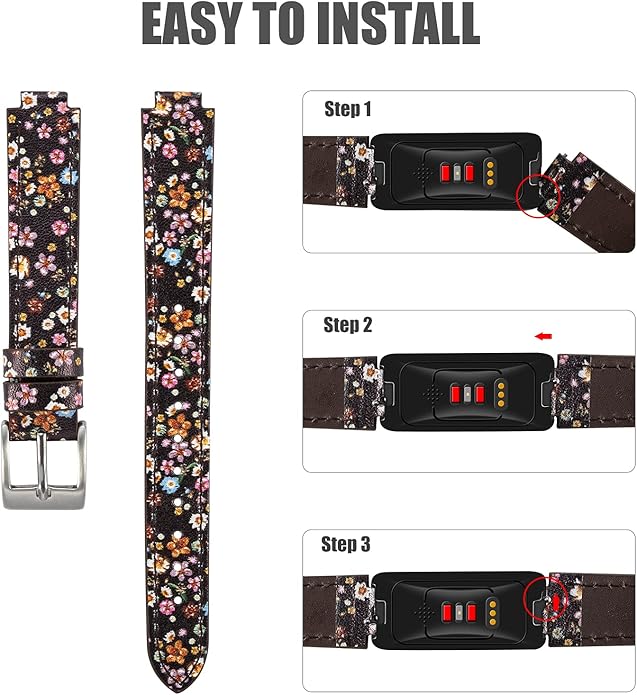 Leather Bands Compatible for Fitbit Inspire 3/2, Classic Wristbands Accessories Strap Replacement Band for Fitbit Inspire 3 Fitness Tracker Women Men