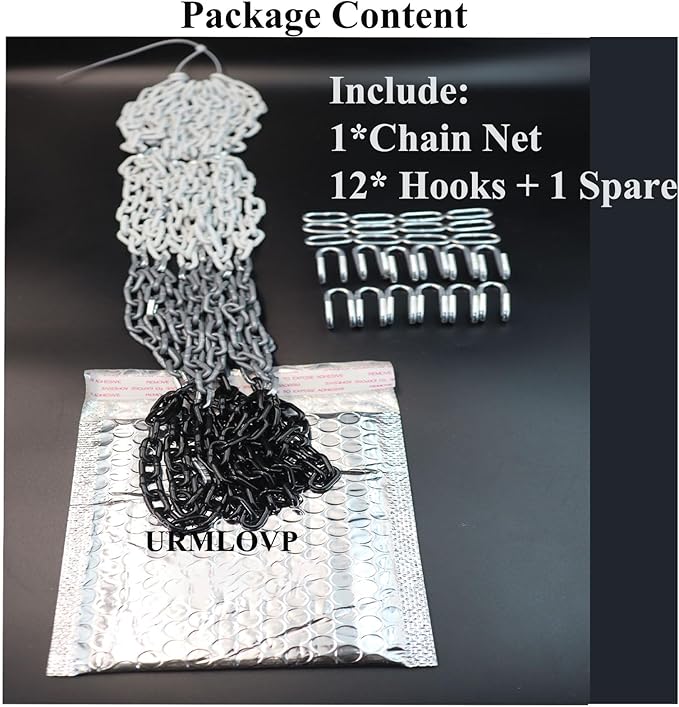 2 LBS Chain Basketball Net Heavy Duty Outdoor 0.12 Inch