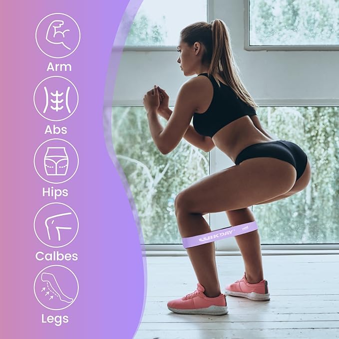 Resistance Bands for Working Out Exercise Loop Bands Workout Bands Set for Men Women Body Stretching, Crossfit Training, Home Workout, Physical Therapy, Booty Legs, Set of 5