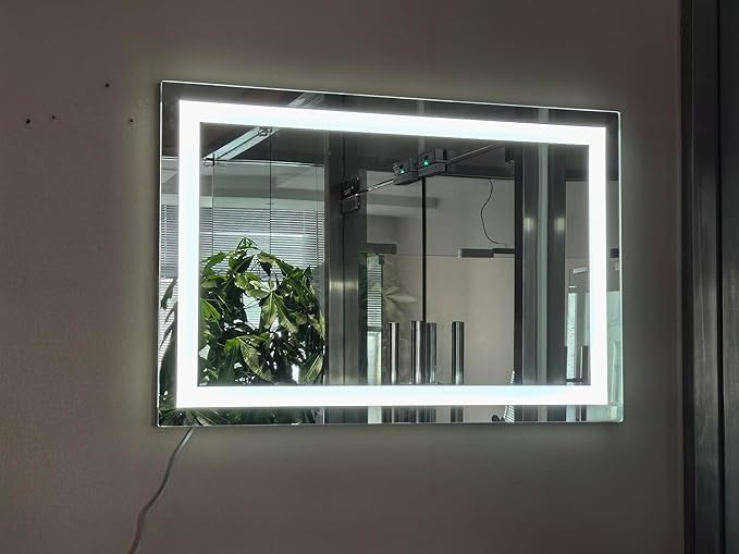 Led Mirror for Bathroom 36X24 inch Vanity Mirror 6000K Super