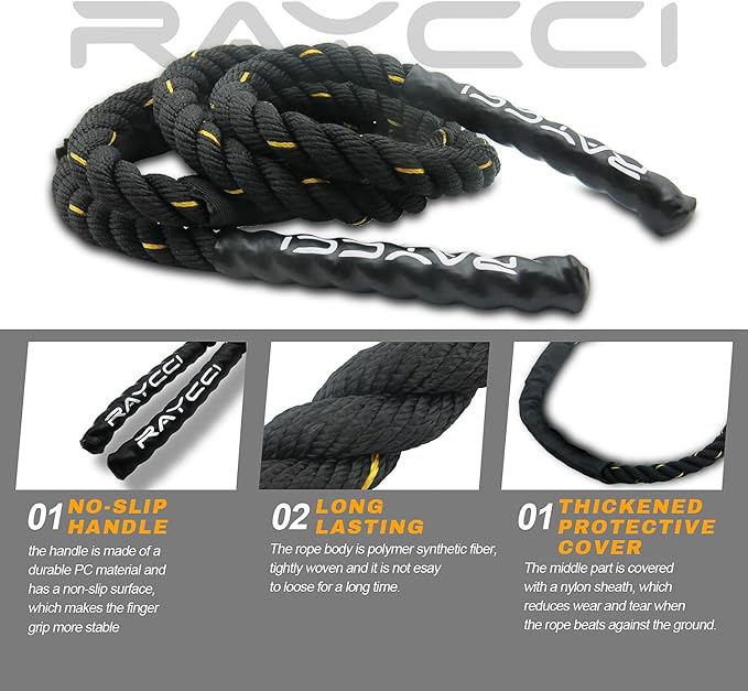 Jump Rope, Weighted Jump Rope for Men & Women, 2.2 lb 2.5 lb 2.8 lb 5.5 lb Heavy Exercise Jumpropes for Fitness Home Gym Workout Equipment for Improve Strength, Building Muscle, Power Training