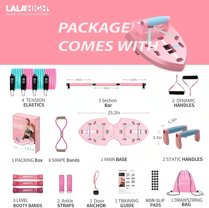 LALAHIGH Portable Home Gym System for Men and 20 Fitness