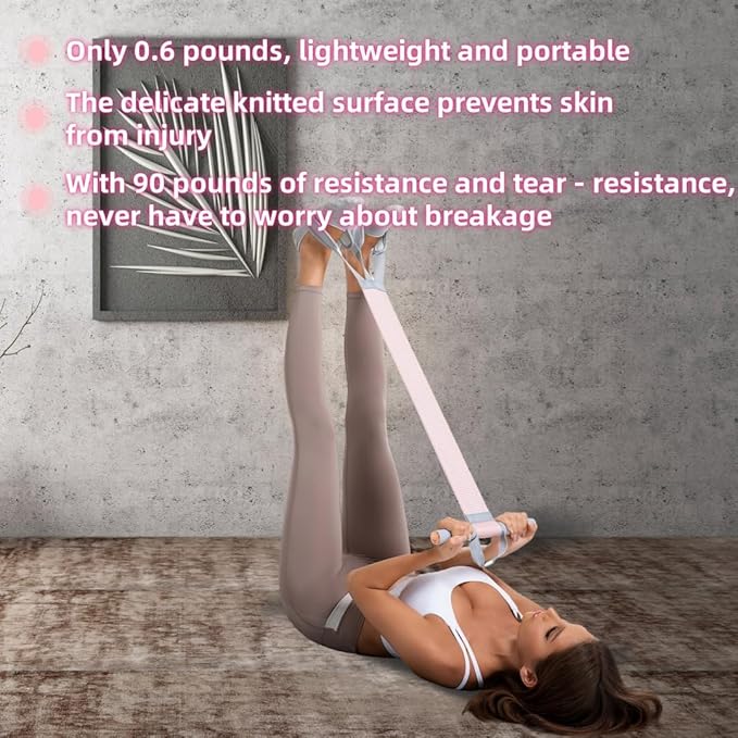 Multifunctional Tension Rope Set – Sit-Up Assistance, Knitted Fitness Equipment for Abdominal/Waist/Arm/Leg Stretching & Weight Loss Training,Gift a 90 Pound Knitted Resistance Strap