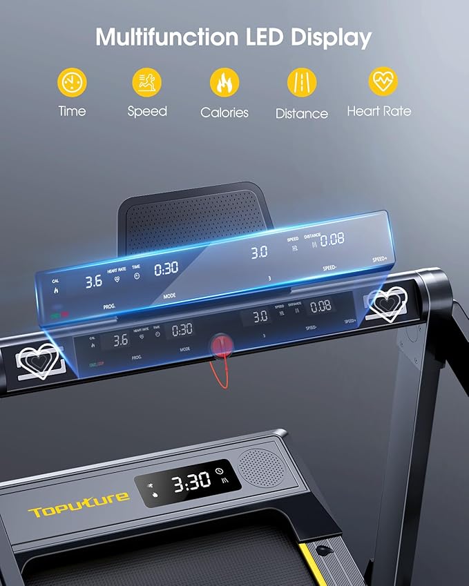 Walking Pad Treadmill with 12% Incline, 4 in 1 Folding Treadmill for Home/Office with Handle Bar, 2.5HP Under Desk Treadmills Portable Walking Pad with App & Bluetooth Speaker, 0.6-10MPH