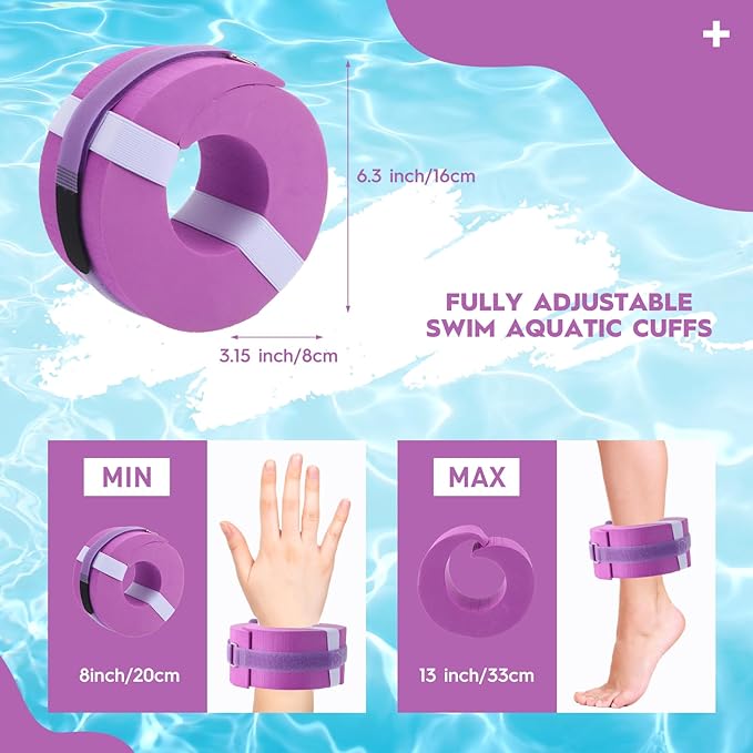 2 Pcs Foam Swim Aquatic Cuffs Equipment Water