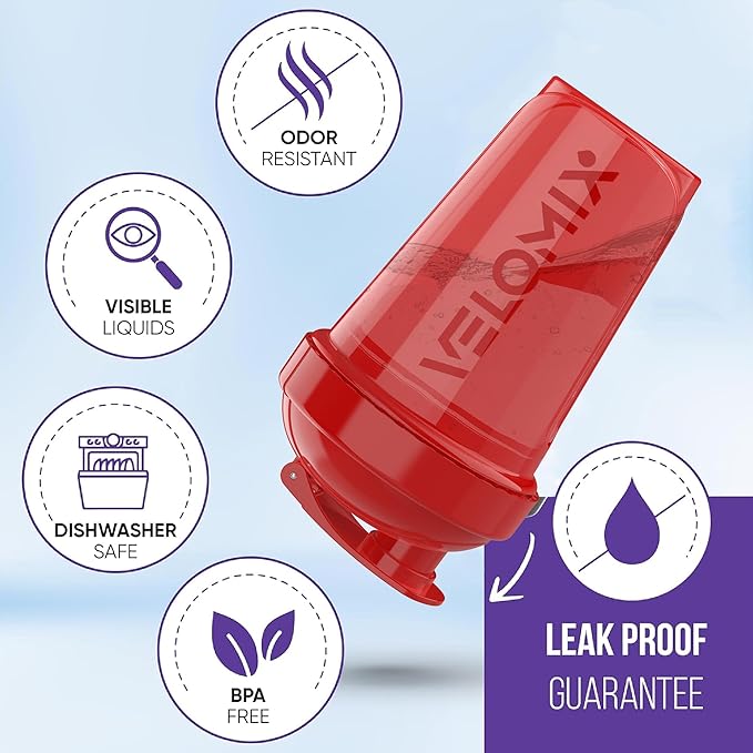 '-6 PACK- 20 OZ Protein Shaker Bottles for Protein Mixes, Shaker Cups for Protein Shakes, Small Shaker Bottle Pack, Shaker Cup, Shakers for protein Shakes (Midnight Clay - 6 Pack)