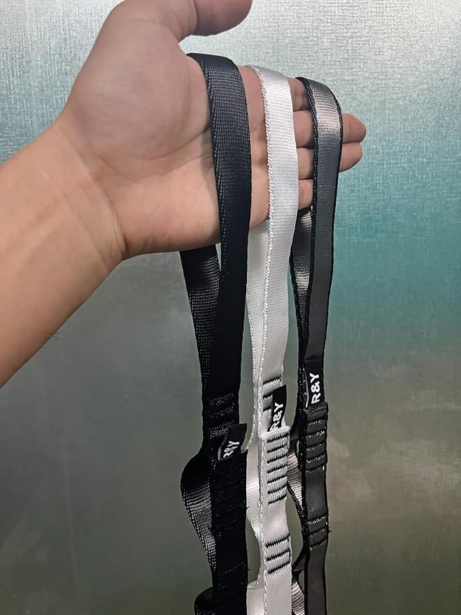 2PCS 5.9ft Long Nylon Daisy Chain Straps for Aerial Yoga Hammock Swing Adjustable Aerial Silk Extender Hanging Rope for Aerial Yoga Belts 180cm