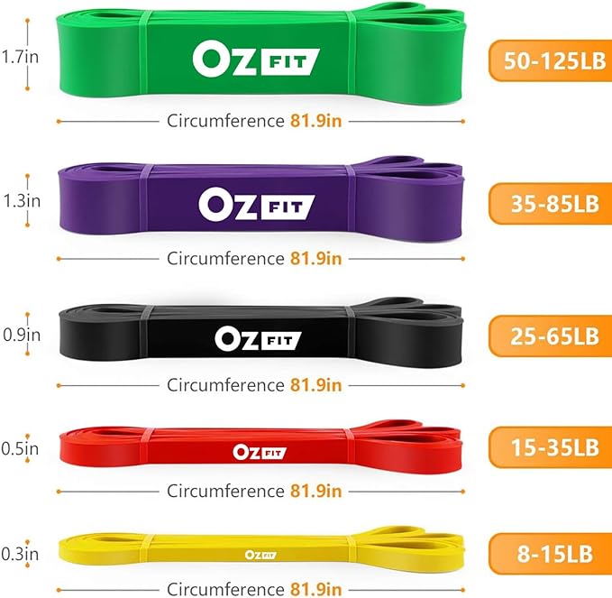 Pull Up Bands, Resistance Bands, Pull Up Assistance Bands Set for Men & Women, Exercise Workout Bands for Working Out, Body Stretching, Physical Therapy, Muscle Training